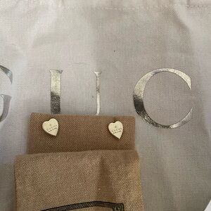 Gucci Metallic Heart Stud Earrings